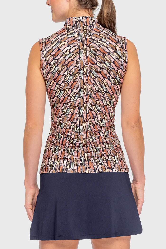 Kastel Sleeveless Navy Plumes