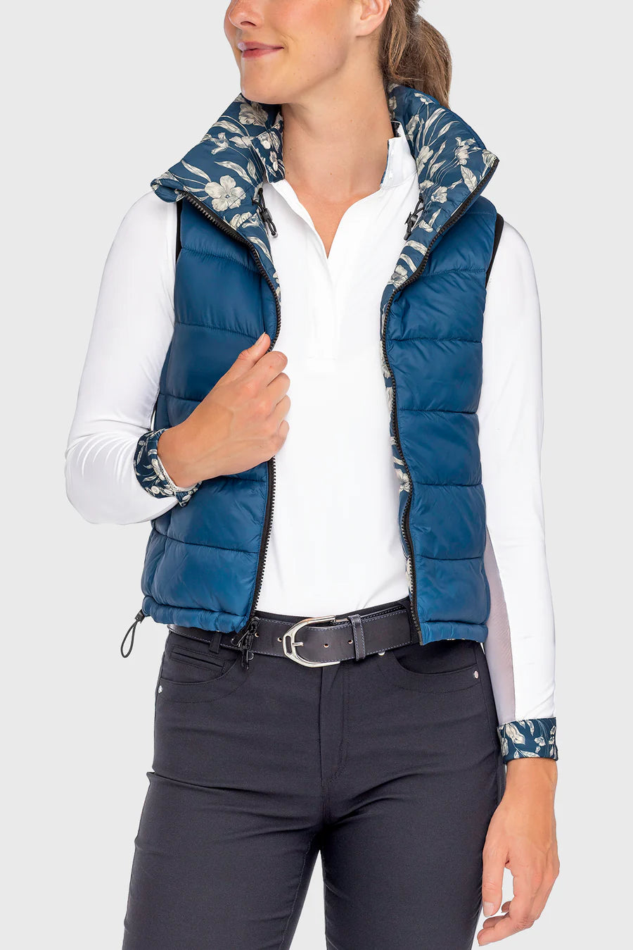 Kastel Reversible Puffer Vest Sailor Blue Tulip
