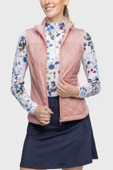 Kastel Full Zip Blush Quilted Vest