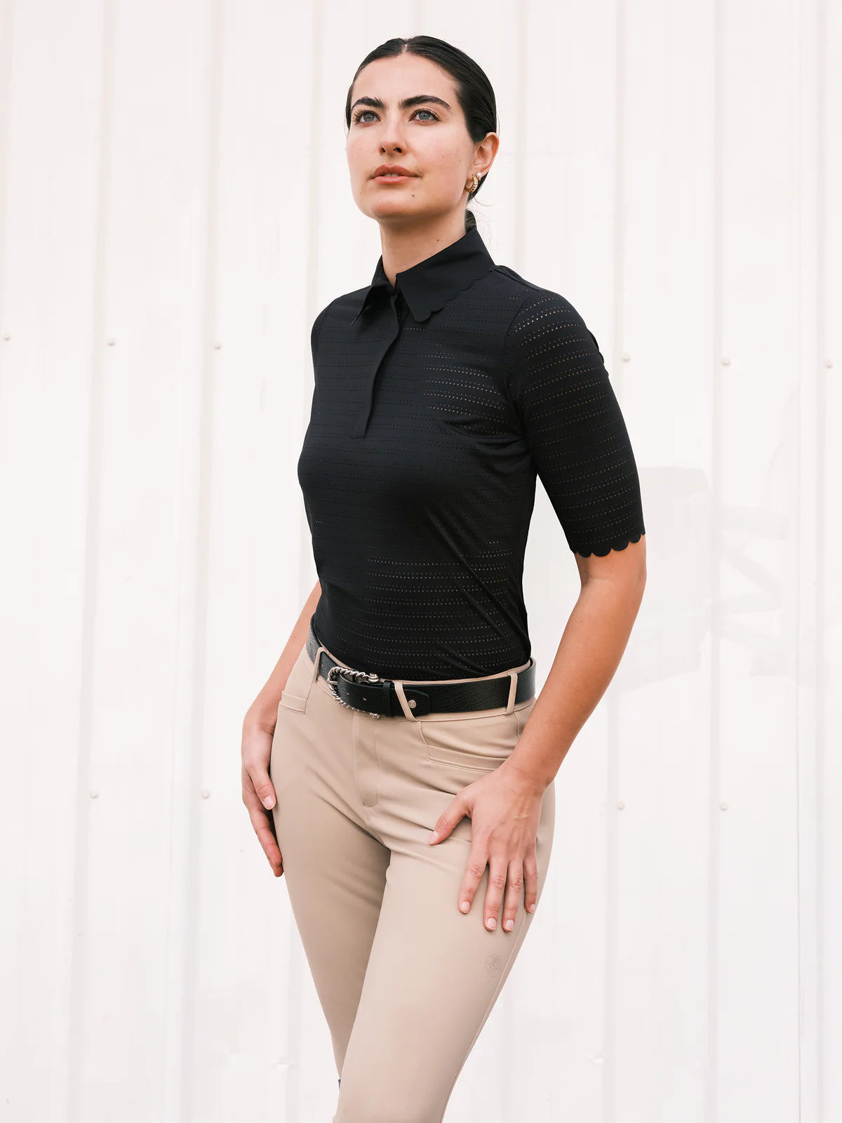 Hannah Childs Jade Air Stripe Polo